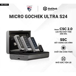 Mic Thu Âm Gochek GC-ULTRA S24 Kèm Hộp Sạc, Lọc Âm Vượt Trội, Livestream, Ghi Âm Chuyên Nghiệp