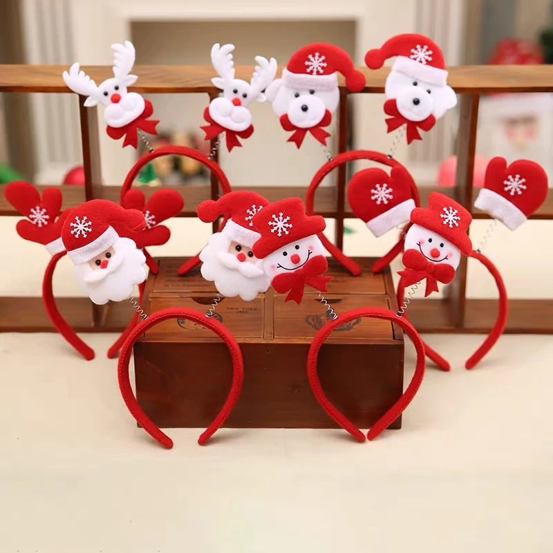 Bờm/Băng Đô Cài Tóc Giáng Sinh Hình Ông Già Noel Bằng Lông Nhung Dễ Thương Phụ Kiện Tóc Empoli
