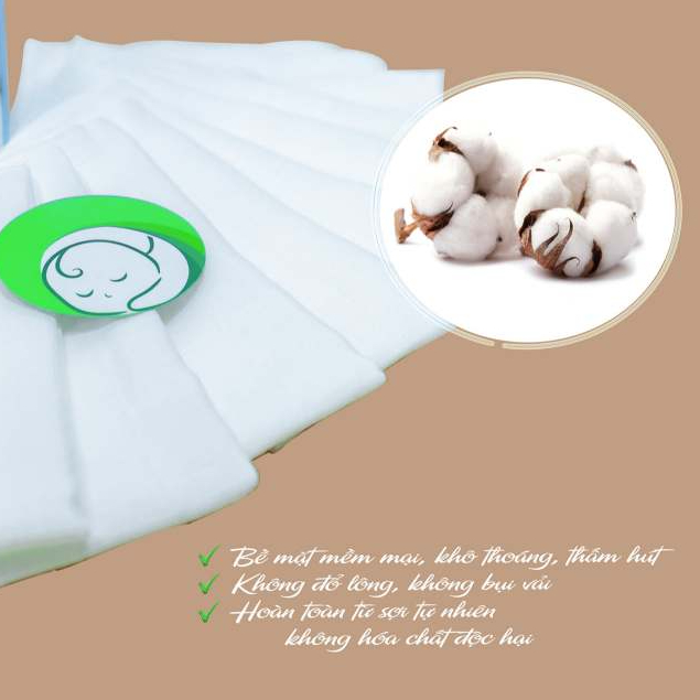 Hộp 10 Khăn Sữa 25x25cm Anminaza Vải Sợi Tre Cao Cấp Gồm 2 Lớp Kháng Khuẩn-Mềm Mịn-Thấm Hút Tốt