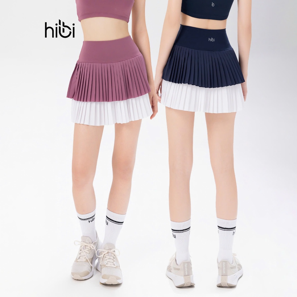 Ảnh Váy Tập Pickleball Hibi Sports SK003, Kiểu Xếp Ly 2 Tầng, Chất Vải Xi Fabric Cao Cấp 1