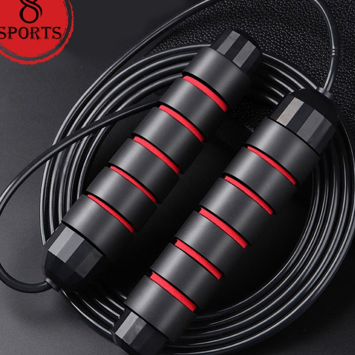 Dây Nhảy Thể Lực Đàn Hồi 2.9m Lõi Thép, Dây Nhảy Lõi Cáp Thép, Chất Lượng-Bền-Đẹp-Rẻ Vô Địch, Có Tạ Sắt, Dây Cáp Bán Lẻ