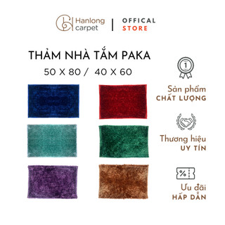 [H] Thảm decor chùi chân PAKA thiết kế 3D thấm hút nước tốt, đế chứa lớp chống bám cao cấp