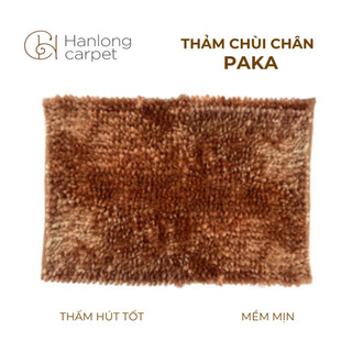 [H] Thảm decor chùi chân PAKA thiết kế 3D thấm hút nước tốt, đế chứa lớp chống bám cao cấp