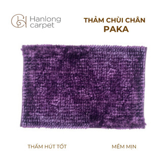 [H] Thảm decor chùi chân PAKA thiết kế 3D thấm hút nước tốt, đế chứa lớp chống bám cao cấp
