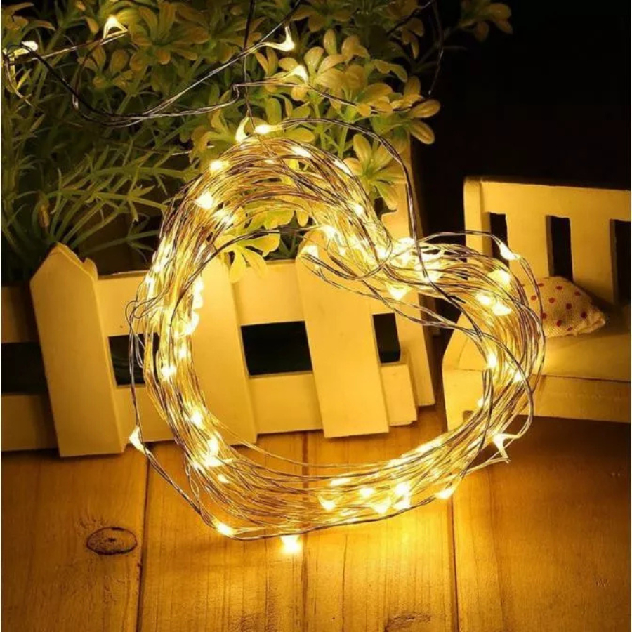 XÀI PIN AA  Đèn FAIRY LIGHT Đèn Đom Đóm dùng Pin AA Trang trí siêu đẹp