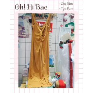 Đầm 2 dây body xoắn ngực