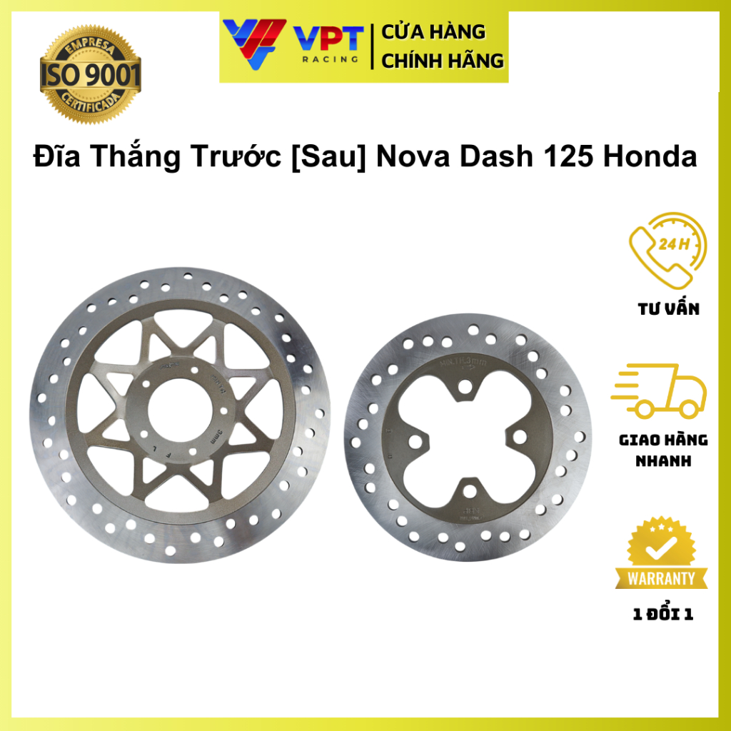 Đĩa thắng trước 260mm + sau 190mm NovaDash 125, LS125 chính hãng ...