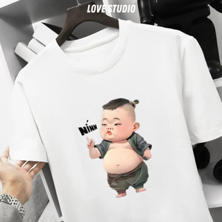 Áo thun tay lỡ cổ tròn Nínnn form unisex nam nữ chất premium, phong cách năng động cottton 100%