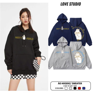Áo nỉ Giáng Sinh Thỏ Béo áo khoác unisex dày dặn form rộng local brand chất Nỉ Hàn 2 Da 350gsm
