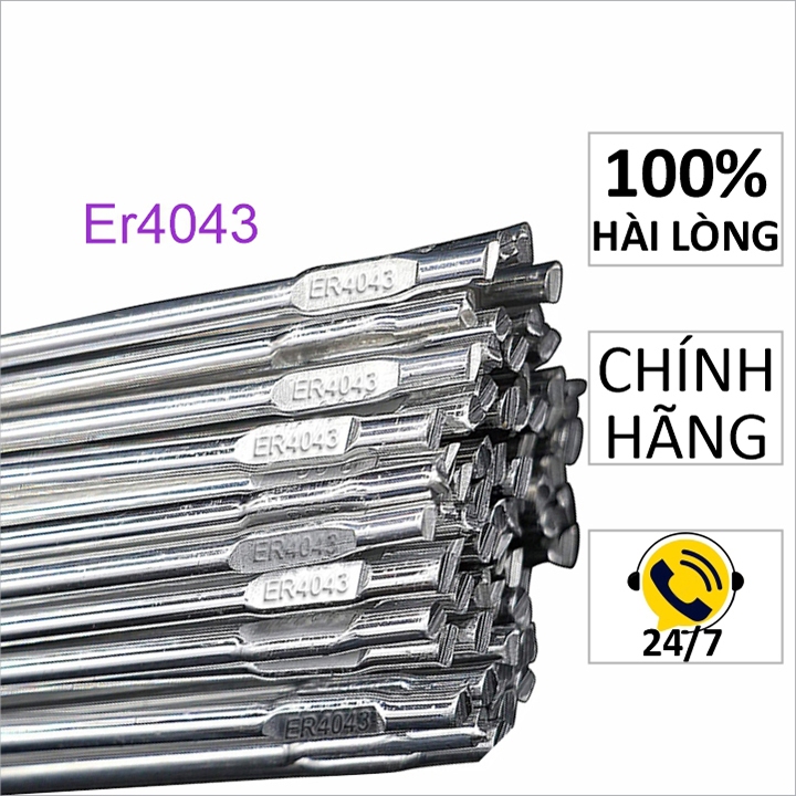 Que hàn nhôm Er4043, 3.2mmx5que, hàn tig, hàn khò hàn két nước, hàn xe ...
