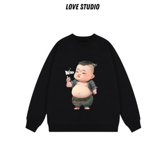 Áo khoác hoodie có mũ chất Nỉ  dày dặn,Áo sweater in hình Nínnn form rộng unisex nam nữ