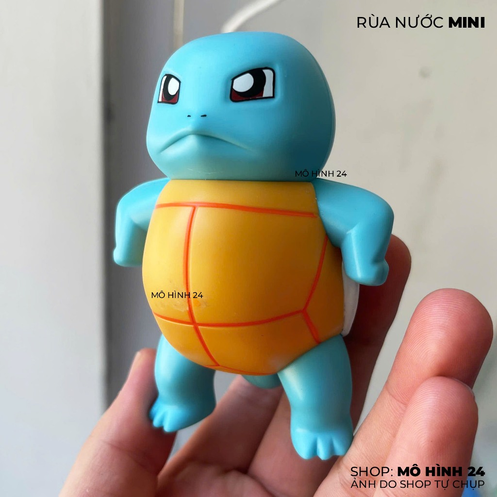 Mô hình đồ chơi POkemon rùa nước mini Squirtle vênh mặt cao 10cm nhựa ...