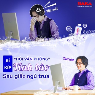 Thùng 24 Chai Nước Uống Ion Kiềm Đóng Chai Saka 555ml - Nước uống Detox với Công Nghệ Điện Phân Ion Kiềm Nhật Bản