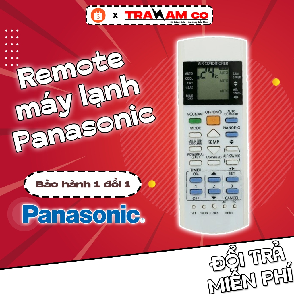(Có hỏa tốc) REMOTE ĐIỀU KHIỂN MÁY LẠNH, ĐIỀU HÒA PANASONIC | Shopee ...