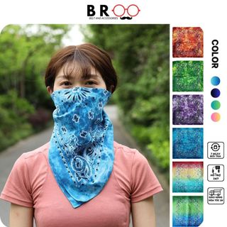 Khăn turban unisex phối màu đẹp phong cách hiphop quàng cổ, bandana chất liệu cotton cho nam nữ