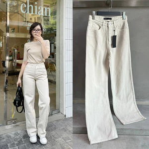 JN205 Quần jean suông nữ cơ bản nhiều tone màu - ống đứng 25cm