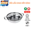 Nồi lẩu inox nồi um xào nắp kính 30cm dùng cho mọi loại bếp