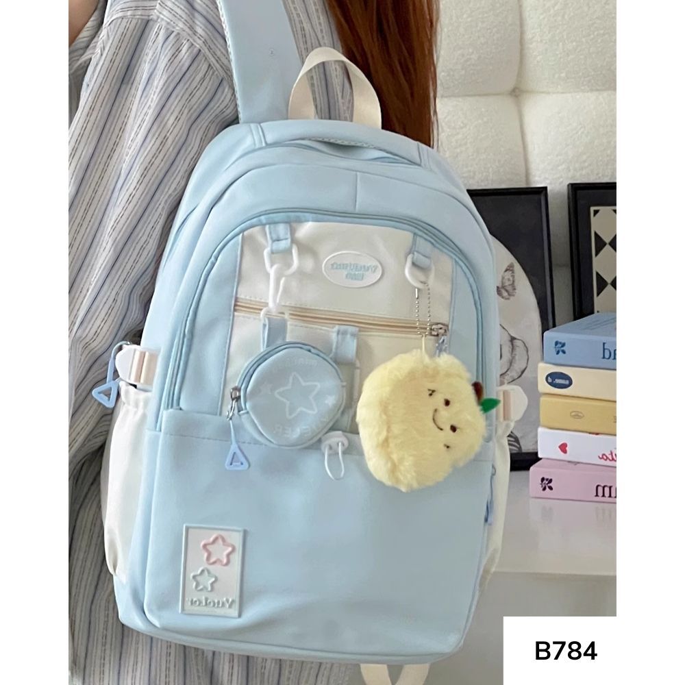 Balo đi học nam nữ phong cách Ulzzang nhiều ngăn sức chứa lớn cho học sinh các cấp B784 gagastore