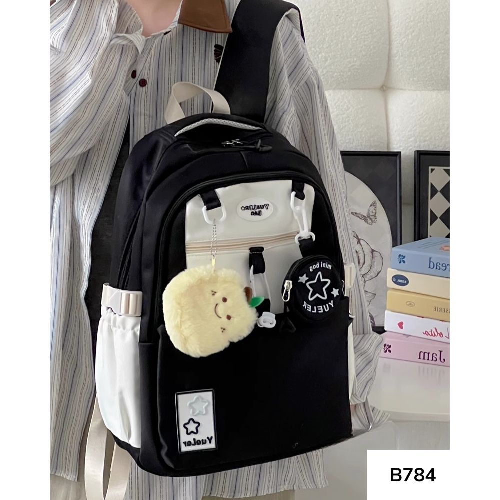 Balo đi học nam nữ phong cách Ulzzang nhiều ngăn sức chứa lớn cho học sinh các cấp B784 gagastore