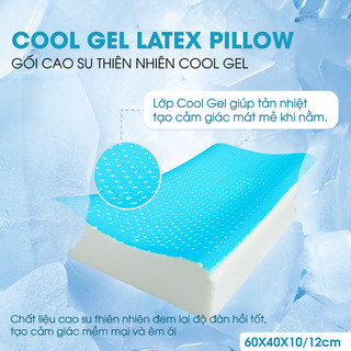 Gối Nằm Cho Người Ngủ Ngáy, Đau Vai Cổ Gáy NIN House | Chất Liệu Cao Su Thiên Nhiên, Cao Su Non