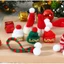 Sỉ combo 5-10 cái Phụ kiện 1/2 Nón Len Mini Ông Già Noel Kèm Khăn Choàng Cổ Trang Trí Chai trà sữa
