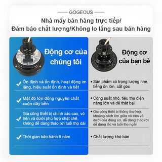 Quạt trầnGogeous 3 cánh quạt trần DC quạt trần phòng khách tắt tiếng quạt trần đèn