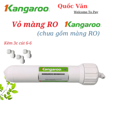 Vỏ cốc màng RO Kangaroo, cốc lọc số 4 Kangaroo ... ( Cút 6-6 - van chiều + flow 300 ) - (Chưa Bao Gồm Màng RO)