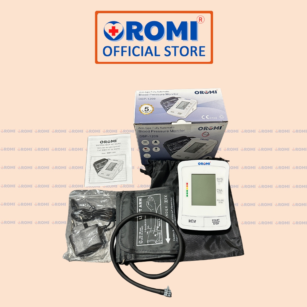 Máy Đo Huyết Áp Điện Tử Bắp Tay OROMI DBP-1209 - Bộ Đo Huyết Áp Có Giọng Nói Tiếng Việt