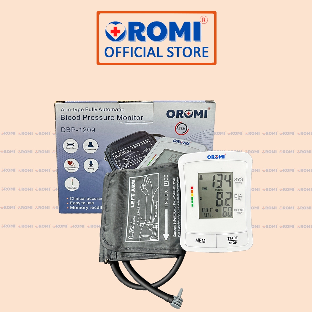 Máy Đo Huyết Áp Điện Tử Bắp Tay OROMI DBP-1209 - Bộ Đo Huyết Áp Có Giọng Nói Tiếng Việt