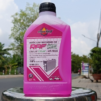 Nước làm mát động cơ EVERLAST RAF COOL màu Hồng, 1L, 18% nồng độ Ethylent Glycol