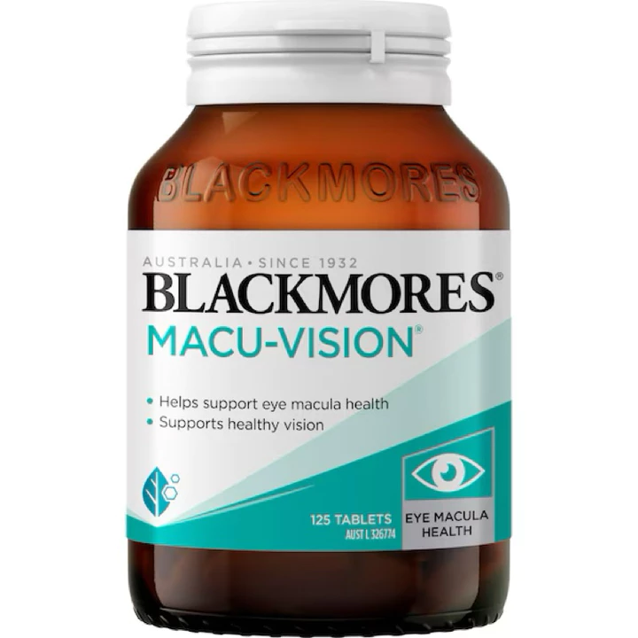 Viên Uống Bổ Mắt Blackmores Macu-Vision 125 Viên Úc - Hỗ Trợ Tăng Cường Thị Lực, Chống Mỏi Mắt, Lão Hoá Mắt