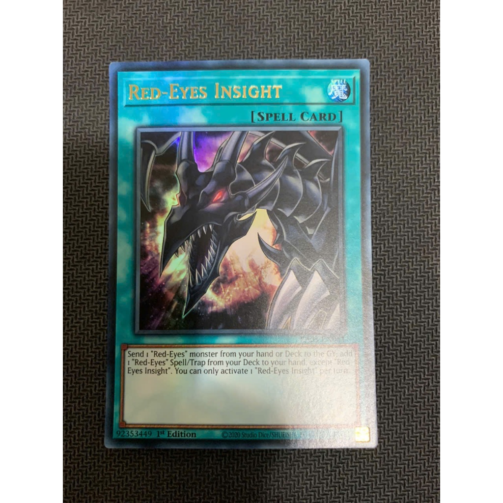 thẻ bài yugioh chính hãng Red-Eyes Insight - RA03-EN061 | Shopee Việt Nam