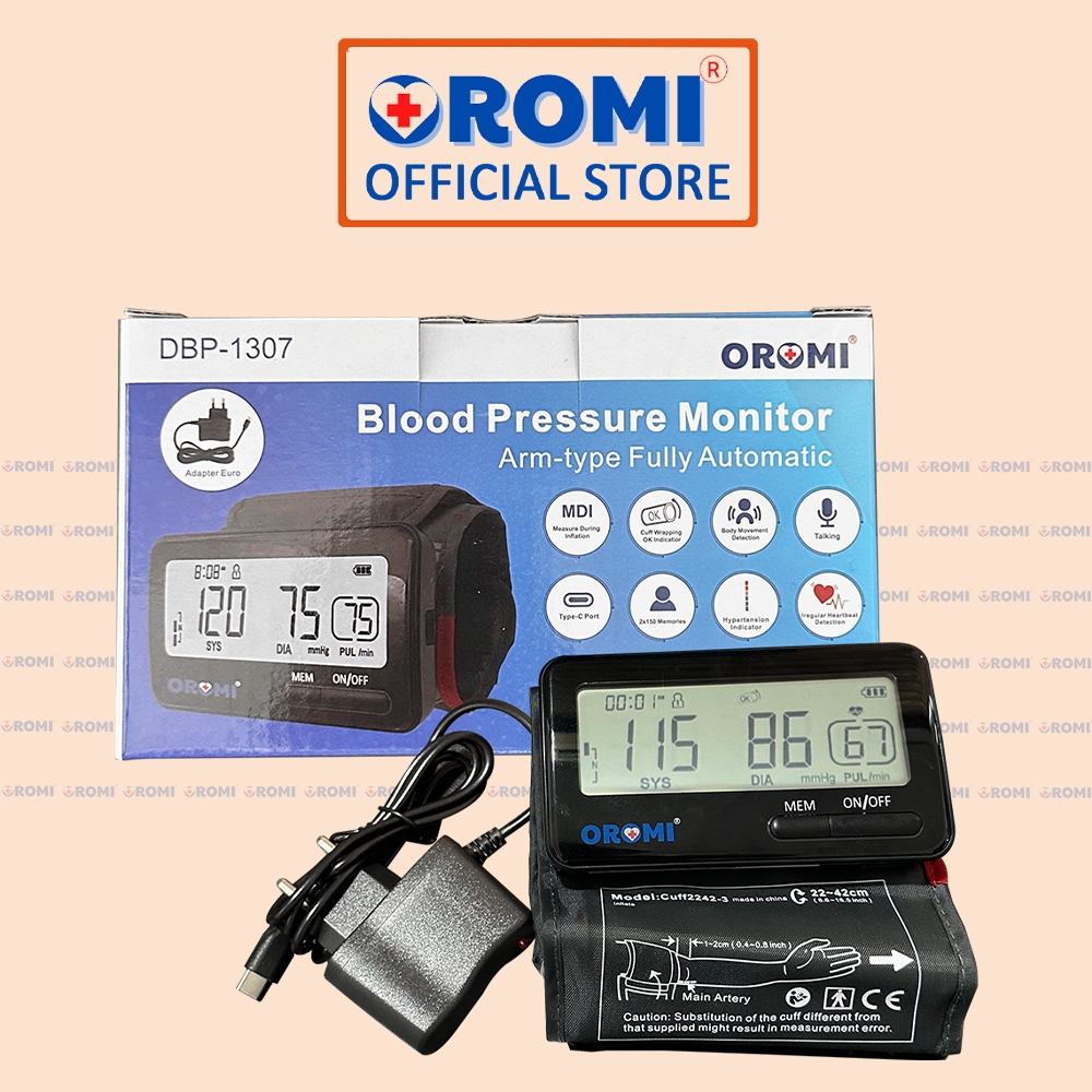 Máy Đo Huyết Áp Tự Động OROMI DBP-1307 – Bộ Đo Huyết Áp Điện Tử Không Dây Có AI Tiếng Việt