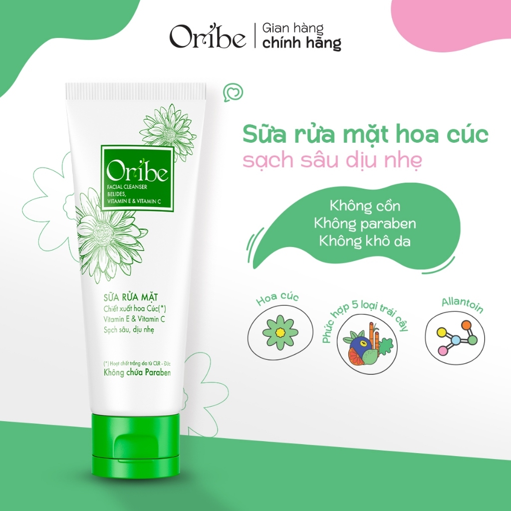 Ảnh Sữa rửa mặt hoa cúc Oribe tạo bọt mềm mịn làm sạch sâu dịu nhẹ 100g 2