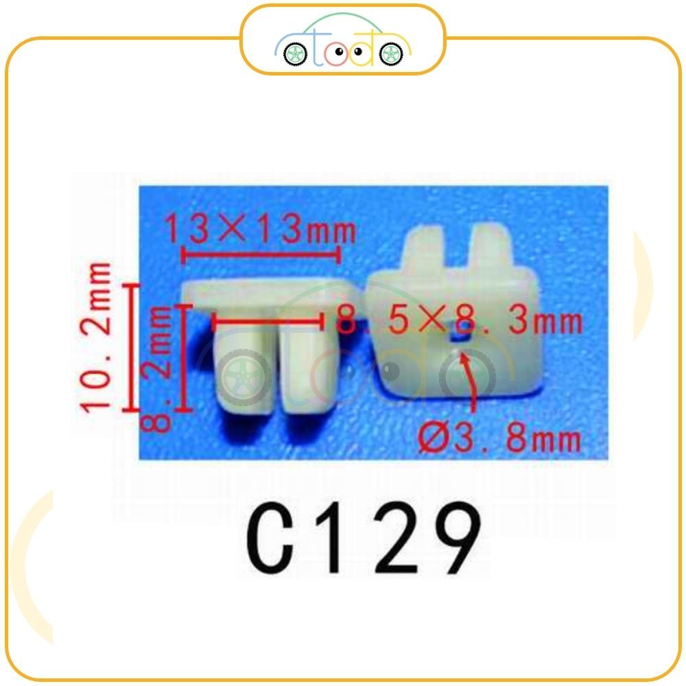 Chốt nhựa C129 dùng cho xe Honda/ Mazda/ Nissan/ Toyota sản xuất với độ ...