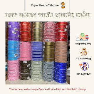 Ruy Băng Thái 3CM*50M Cao Cấp Trang Trí Bó Hoa, Hộp Quà DIY Handmade YiYihome