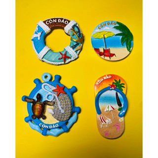 Magnet Côn Đảo, nam châm lưu niệm vẽ handmade trang trí tủ lành