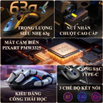 Chuột không dây chuyên game YINDIAO G17 kết nối 3 chế độ có đèn led RGB cực đẹp — ảnh 3