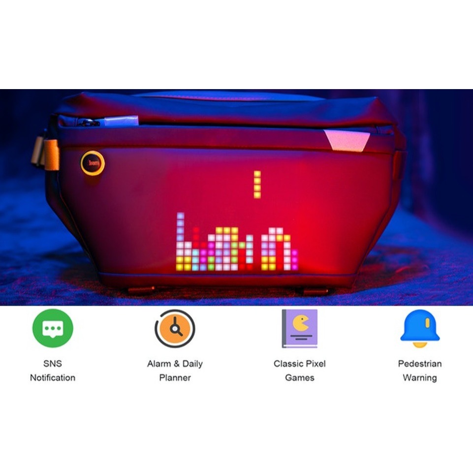 Ảnh Túi đeo chéo nam nữ Divoom Pixoo Slingbag hiển thị màn hình Led, tích hợp app Divoom, chống thấm nước 2
