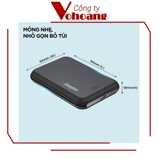 [USA] Sạc dự phòng Energizer QM5000 nhỏ gọn 5000mAh sạc nam châm không dây từ tính