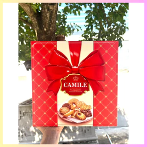 Bánh quy bơ Camile Butter cookies (đỏ,xanh,vàng)sang trọng,lịch sự Minh Hương Food hàng Việt Nam500g