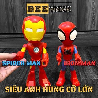 Mô hình siêu nhân Người nhện Spidey, Người sắt Iron Man cao 23cm xuất dư - BEE VNXK