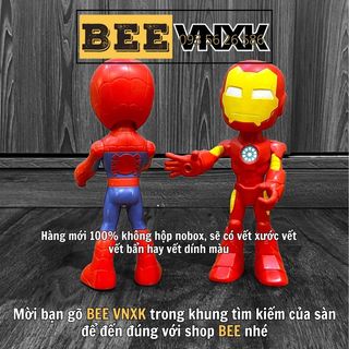 Mô hình siêu nhân Người nhện Spidey, Người sắt Iron Man cao 23cm xuất dư - BEE VNXK