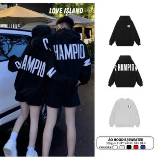 Áo Hoodie/Sweater CHAM.PION from rộng Black universe chất liệu nỉ bông cao cấp L66