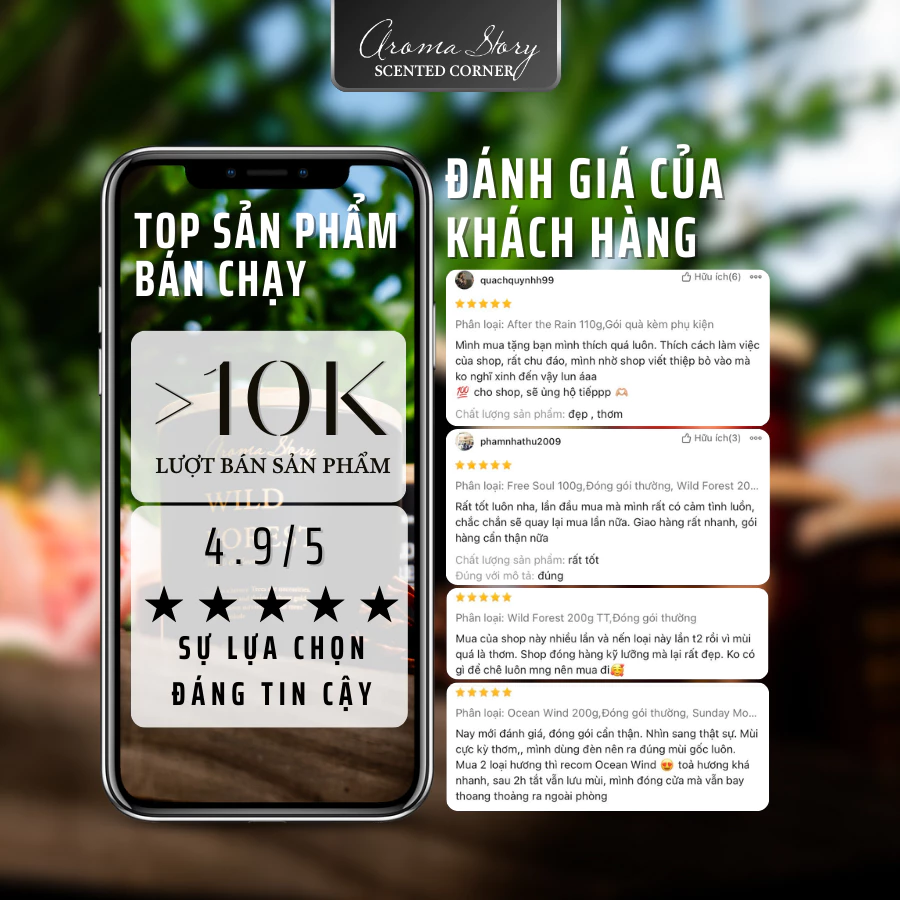 Nến Thơm Trang Trí Cao Cấp Giáng Sinh Aroma Story Giúp Thư Giãn, Dễ Ngủ Size 150g/200g