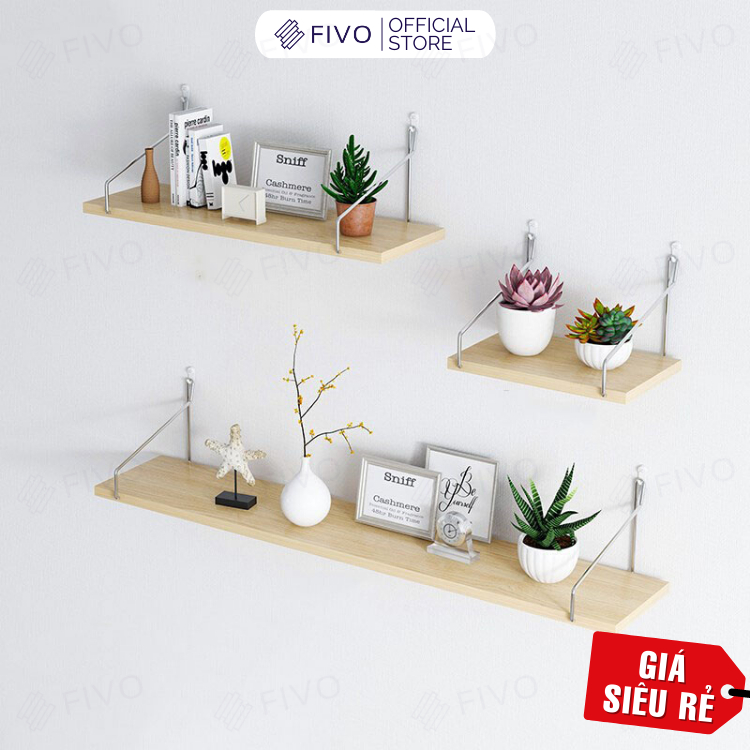 Ảnh Kệ Treo Tường FIVO FB40 Trang Trí Không Cần Khoan, Tặng Kèm Đinh Và Móc Treo Inox Dễ Dàng Gắn Lên Tường, Decor Linh Hoạt 1