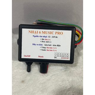 Nhại 6 music pro, nhại kèn hơi xe ô tô 12v/ 24v