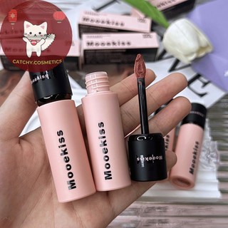 [MOOEKISS] Son Kem Bùn Mooekiss Nhung Mờ Vỏ Hồng Đen Velvet Lip Mud Mịn Môi 3g