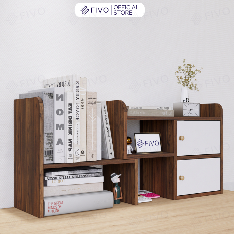 Ảnh Kệ Sách Gỗ Mini Để Bàn Đa Năng FIVO FB23 Điều Chỉnh Linh Hoạt, Lắp Ghép Tiện Lợi, Trang Trí Góc Làm Việc Và Học Tập 1