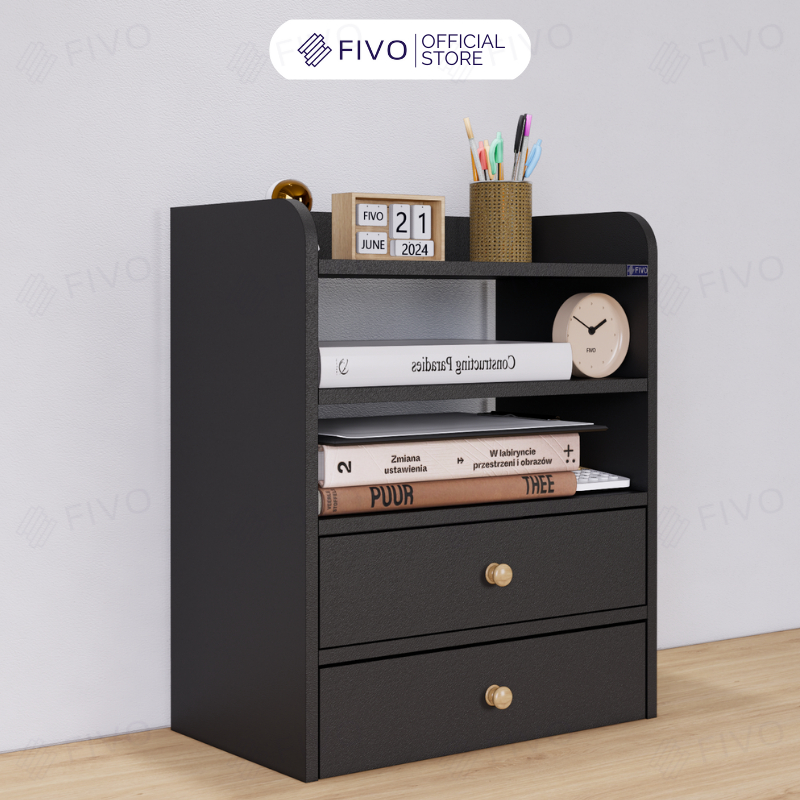 Ảnh Kệ Sách Gỗ Mini Để Bàn FIVO FB27 Đa Năng, Dễ Lắp Ráp, Tiết Kiệm Không Gian, Gọn Gàng Góc Học Tập Và Làm Việc 1